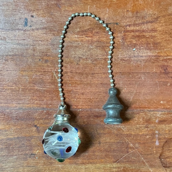 Multicolor Dotted Decorative Glass Orb Pull Chain for Ceiling Fans and Lights - Picture 9 of 12